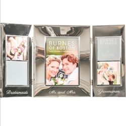 NIB Burnes of Boston Silver Wedding Frame