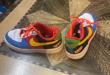 UNO x Nike Air Force 1 Low sneakers preowned kids size 2Y