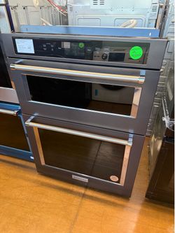 KitchenAid 30” microwave wall oven dark stainless steel