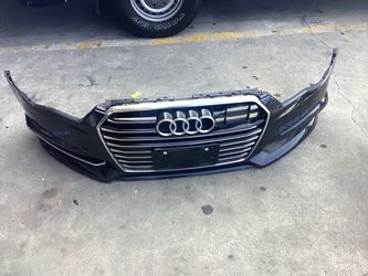 2017-2018 AUDI A6 S-LINE FRONT BUMPER COVER USED OEM