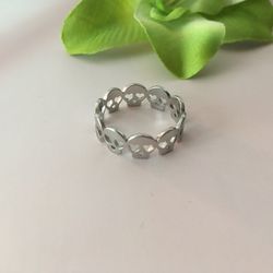 Stainless Steel Skull Ring, Size 9