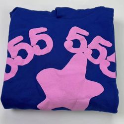 555 Sp5der Beluga Blue/pink Rare Color Way Size S