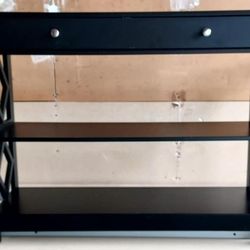 Black Side Board 1 Drawer 2 Shelves  