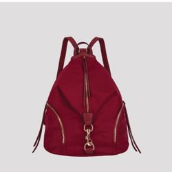 Leather Backpack With Zipper Pockets
