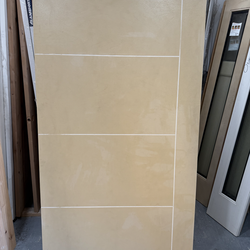 Barn door front door entry door 42x79” fiberglass door contemporary style.   I have a 42”x79” fiberglass door 1-3/4 thick with the option to stain the