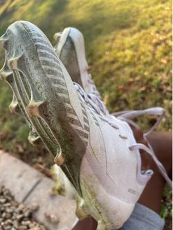 Size 8 white and silver Adidas