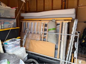 Solid maple king bed frame and matress and futon
