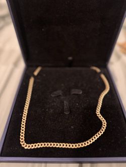 14k gold Cuban link chain
