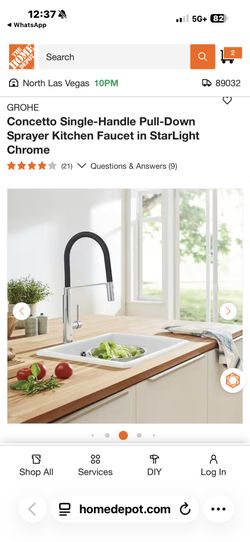 Concetto Single-Handle Pull-Down Sprayer Kitchen Faucet in StarLight Chrome