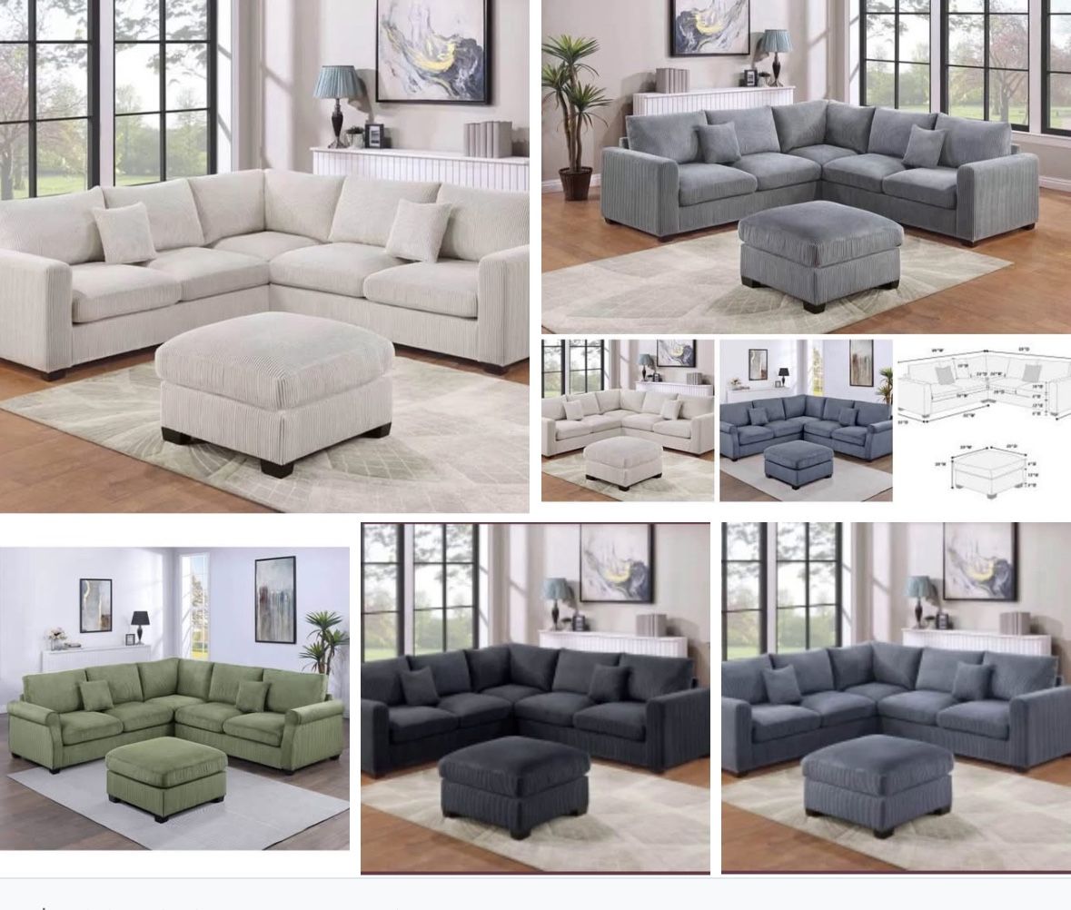 Sectional With Ottoman Brand New In Box