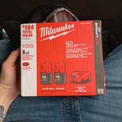 Milwaukee M12 Batteries(2x) and Charger