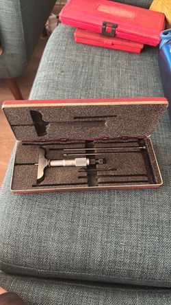 Starrett 445BZ-6RL, 0-6" Depth Micrometer 4"