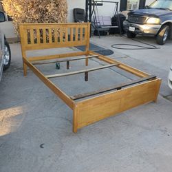 Amish Hardwood Queen Size Bed Frame Only