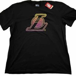 Los Angeles Lakers Black T Shirt Men’s 2XL New