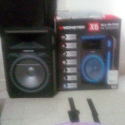 Monster Bluetooth Speaker With Radio X6 With Stand