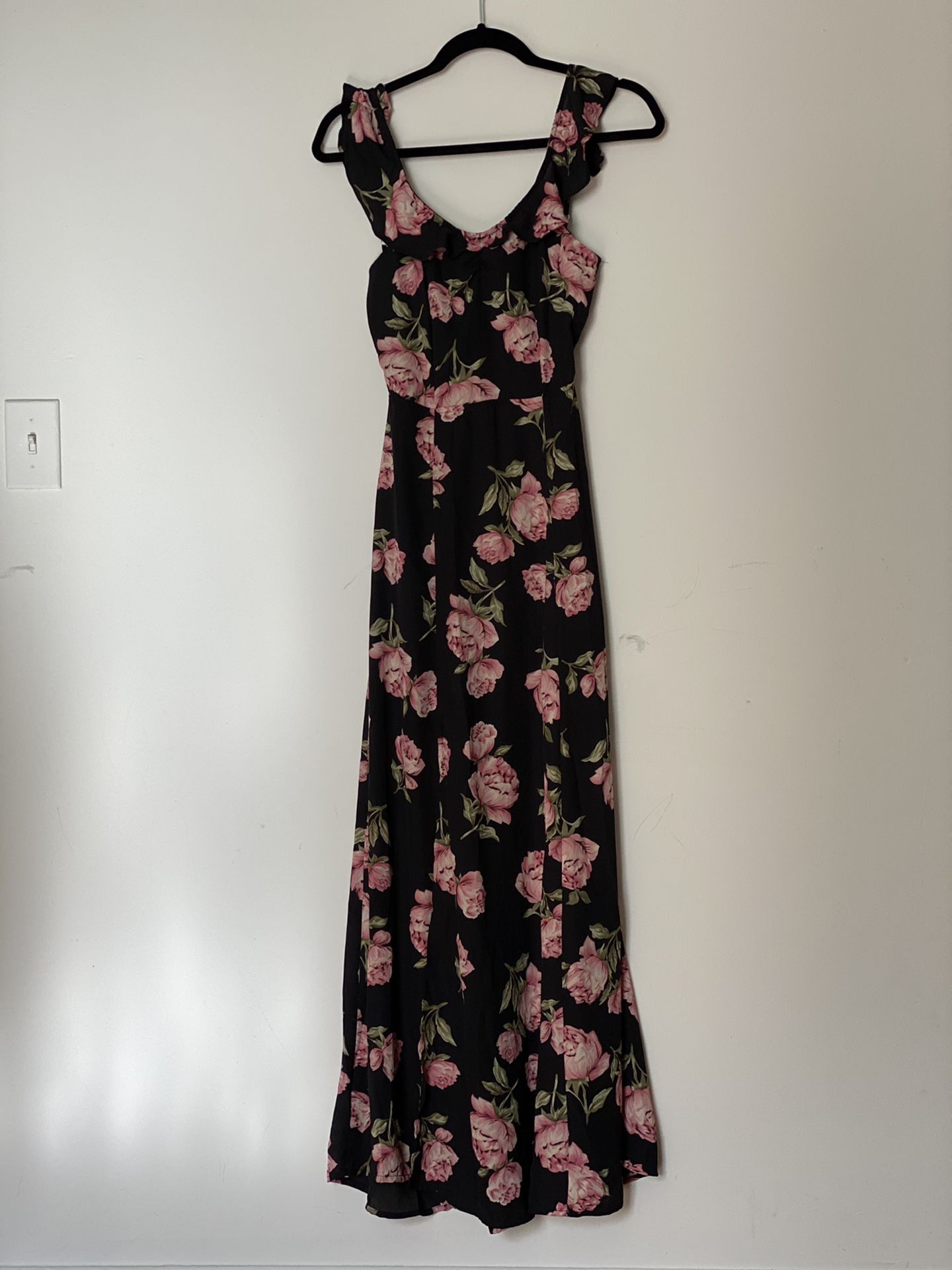 Open back knotted floral sun dress size XS