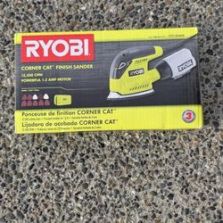 Ryobi Corner Cat Finish Sander – Like New + Pads
