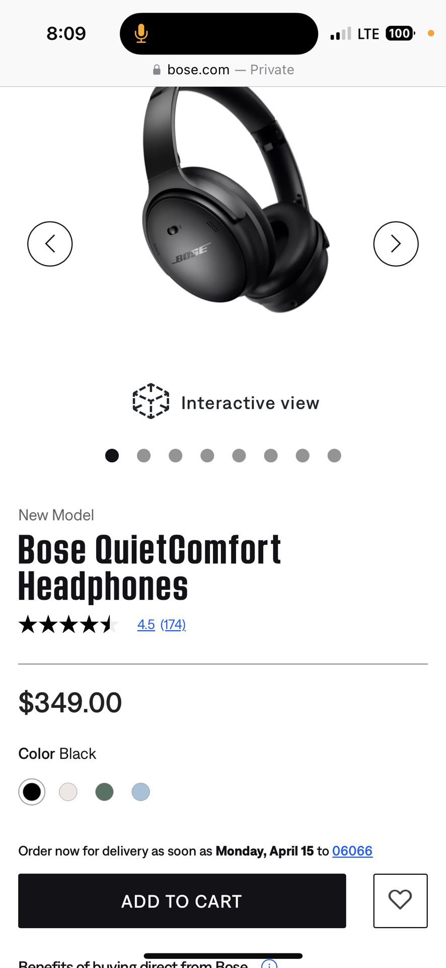 Bose Quiet Comfort Headphones 