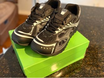 Bottega Veneta Orbit Sneakers Size 12 Black Mesh Designer Luxury Shoes BV Runner
