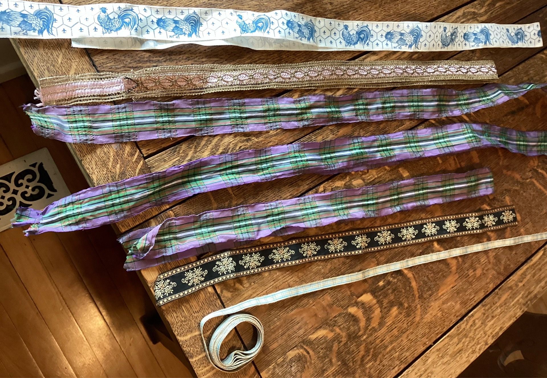 A collection of Vintage and modern ribbons, great for crafters.