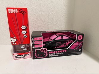 Hello Kitty toy car and reed diffuser