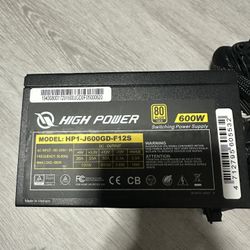 High Power 600 watt psu 80+ gold rated power supply