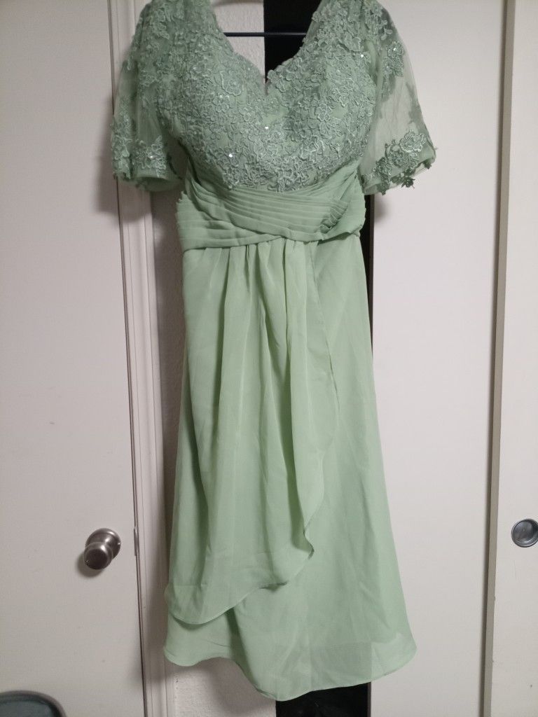 Sage Green Brides Maid Dress