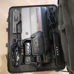 GE VCR camcorder - Vintage, still works, with battery and TV hookup.