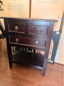 Solid Wood Dark Espresso Nightstands / End Tables (Set of 2)