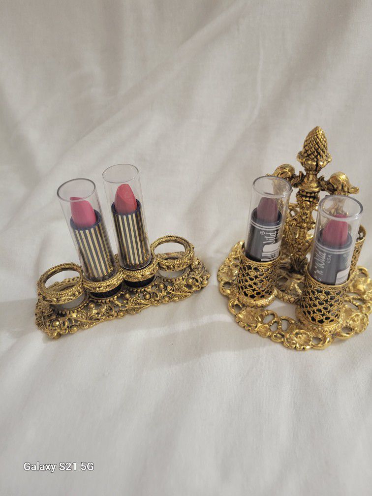 1960's Brass Lipstick Holders. $65 for set.