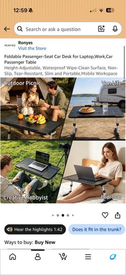 Foldable laptop desk- new open box