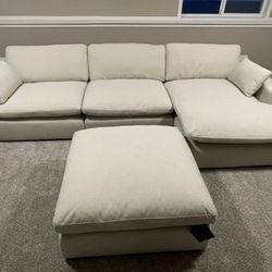 Beige Sectional Couch 