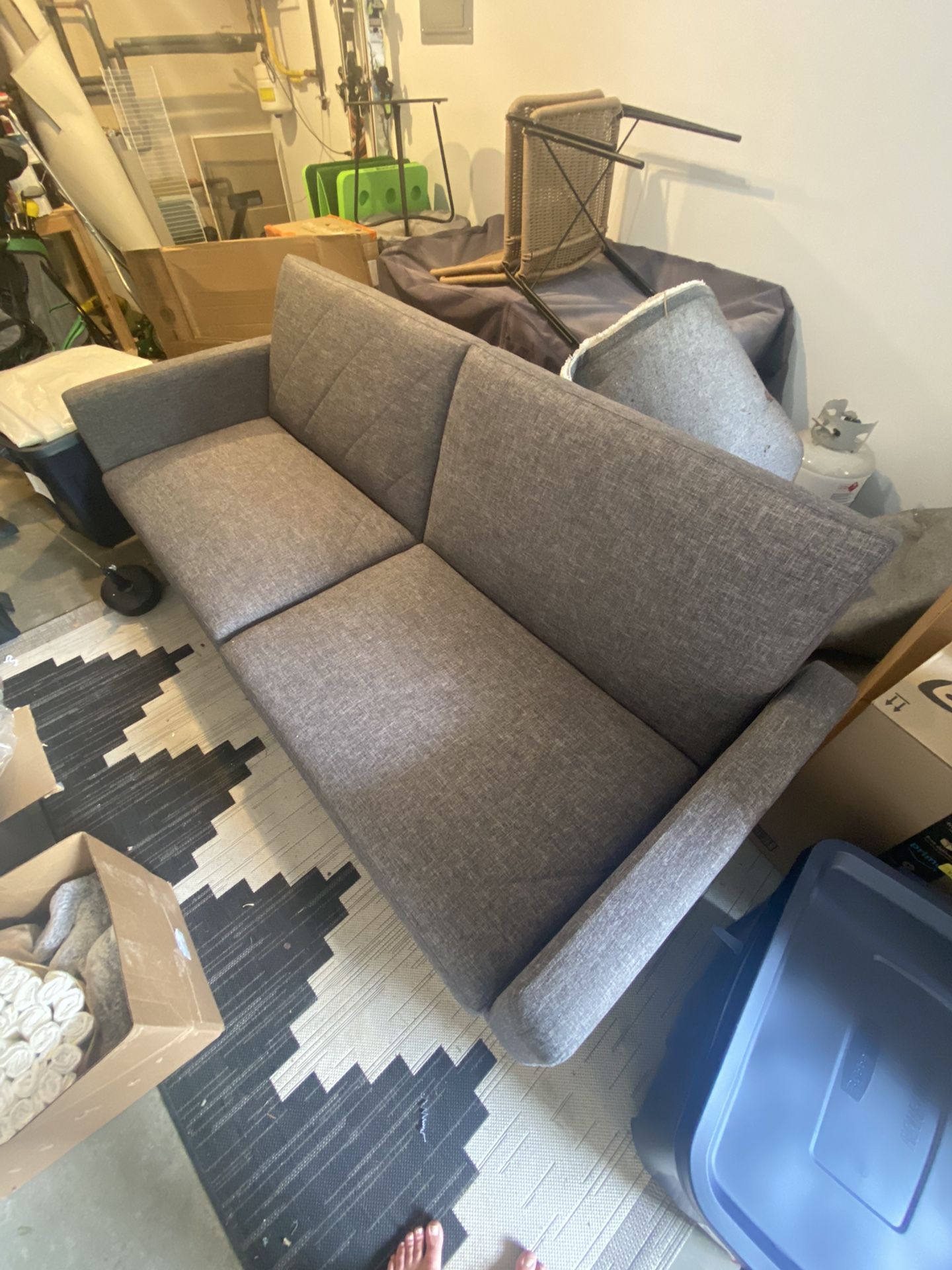 Grey Futon Sofa