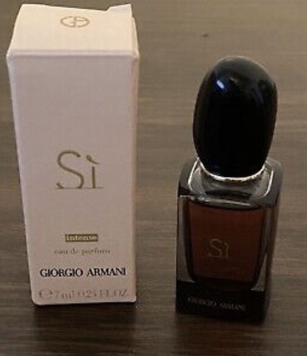 Giorgio Armani SI INTENSE Eau de Parfum .24 oz 7ml MINI SPLASH NIB