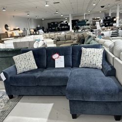 Blue Sofa Chaise 