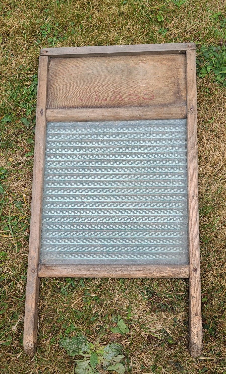Vintage Glass Washboard 