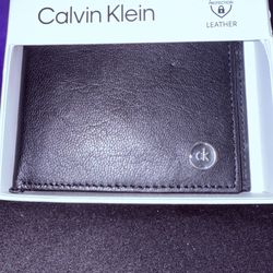 Black Calvin Klein Leather RFID Protection Wallet