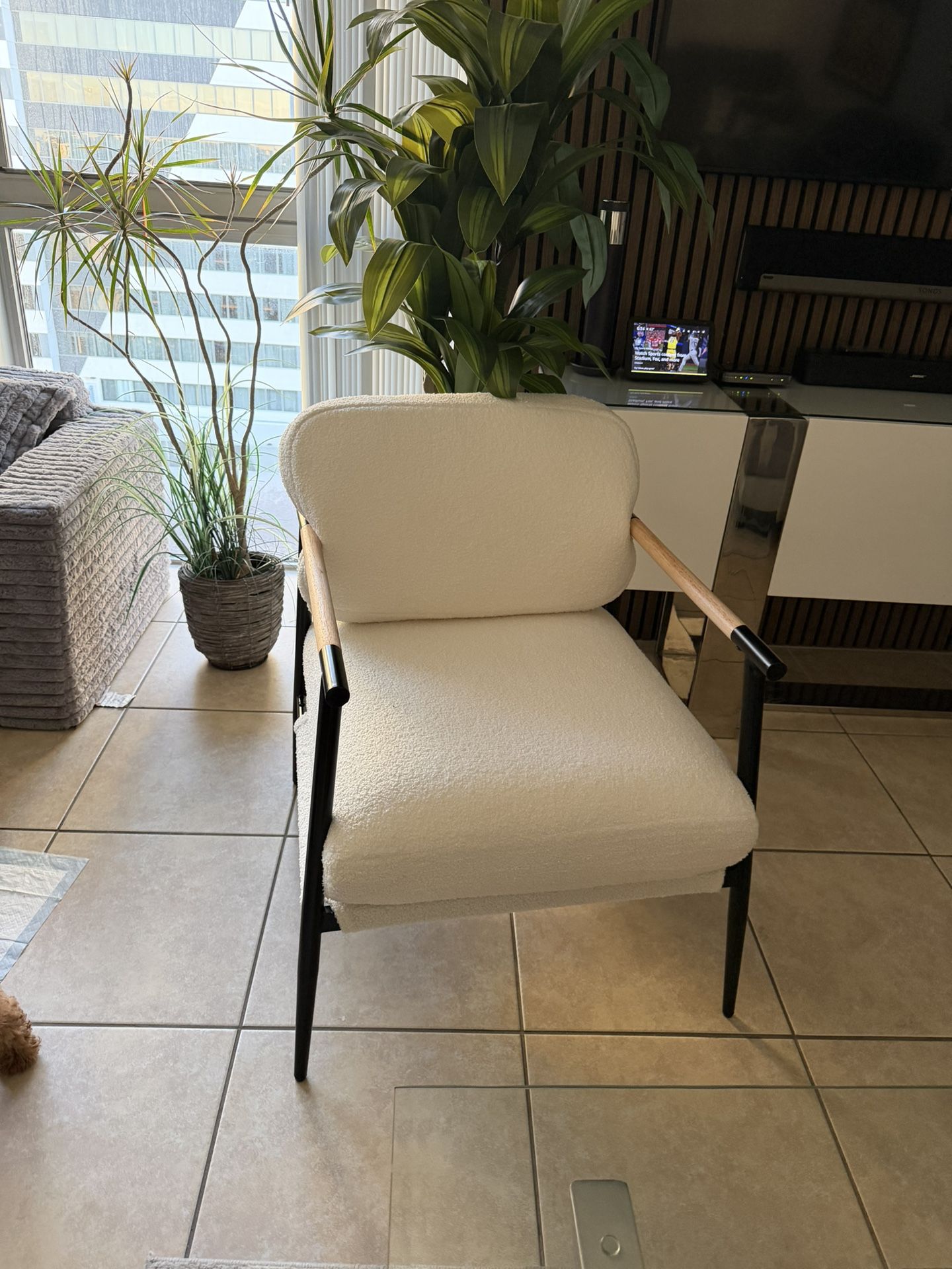 Brand new- Accent Chair - I just made a video for it .