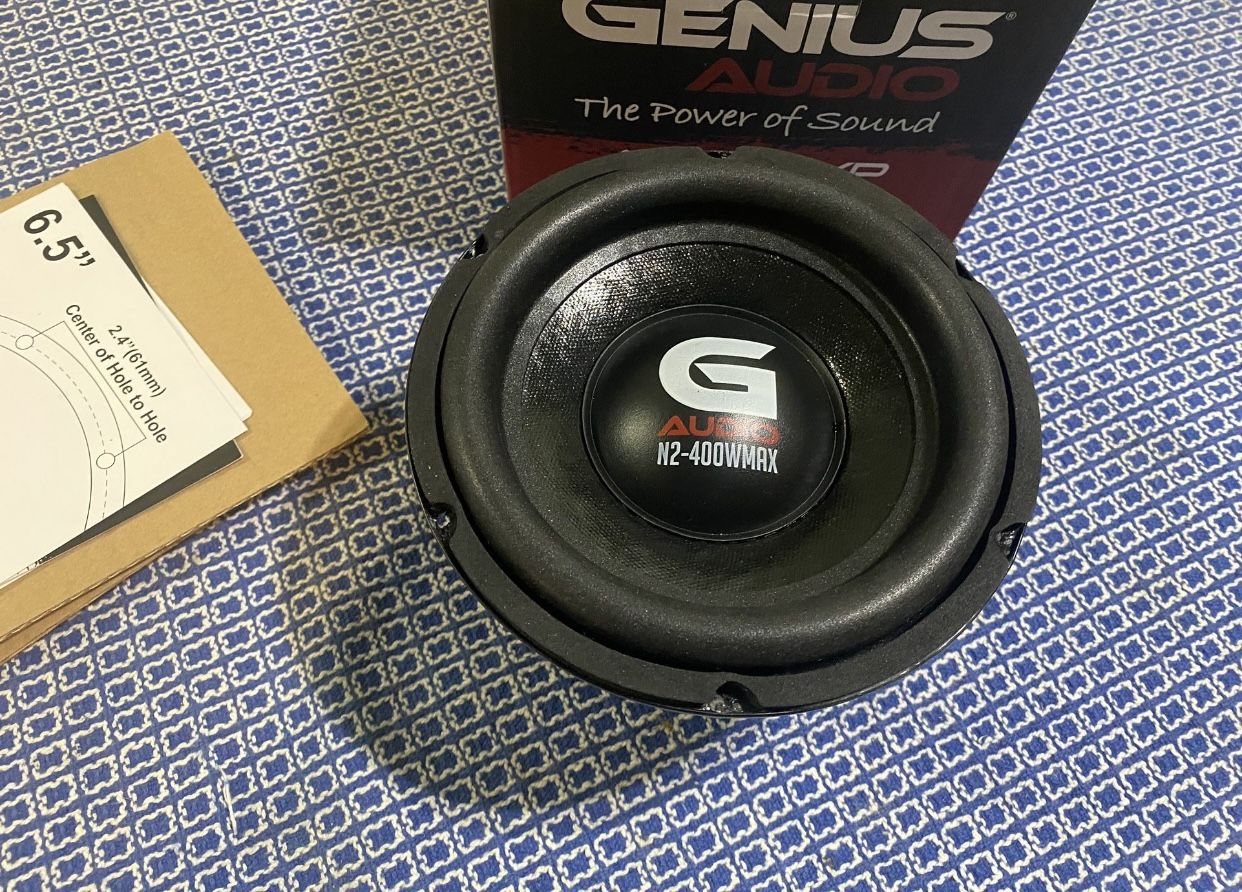 New 6.5" Genius Audio 400w Max Power Dual Voice Coil Nitro Series Subwoofer $50 each