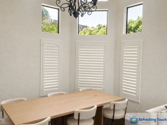 Persianas Tipo Plantation Madera y PVC Custom Instalación 909‑681‑7003