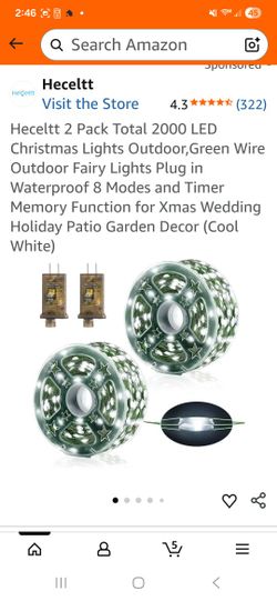 Heceltt 2 Pack total 2000 LED XMAS LIGHTS 