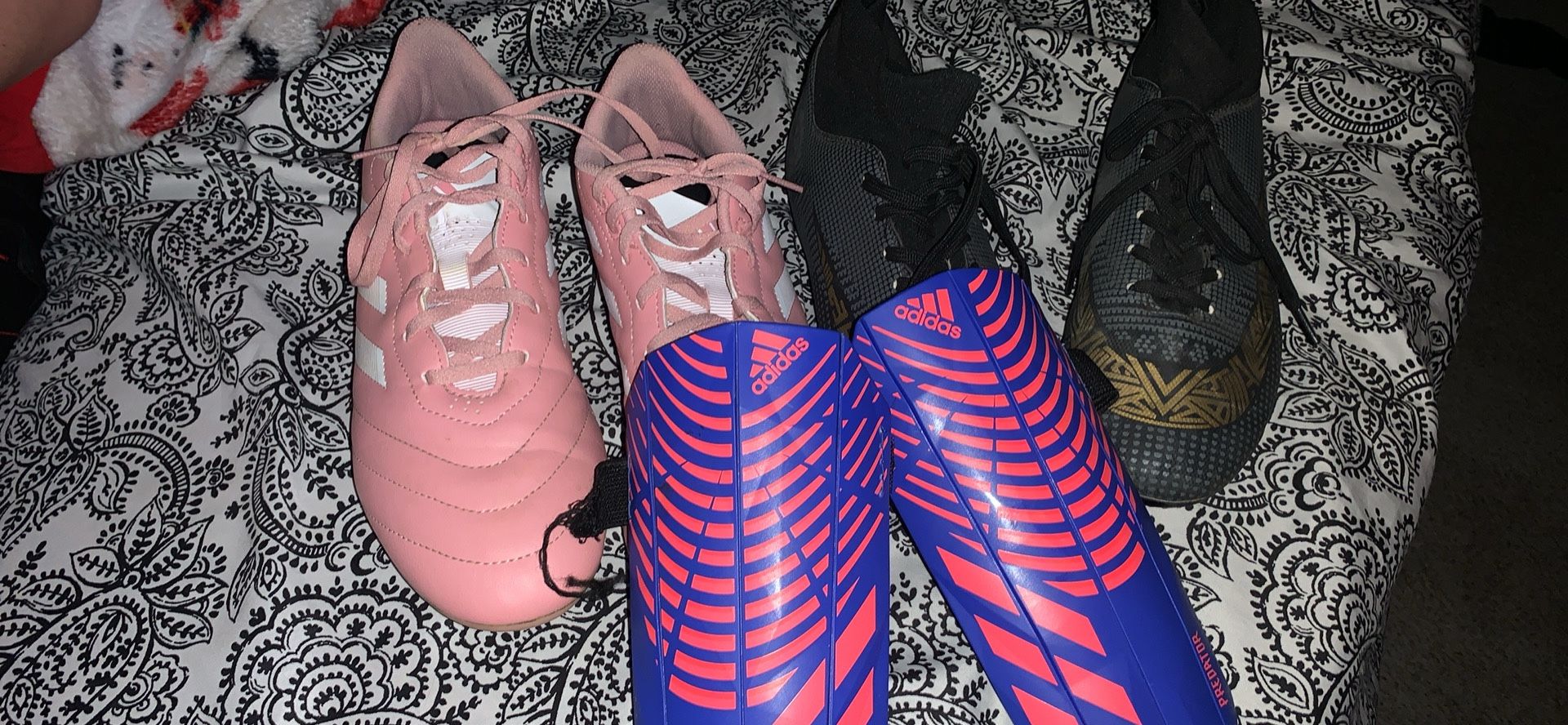 Soccer Cleats And Shin Pad