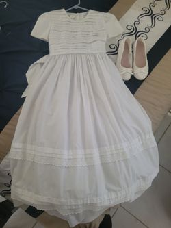 Communion Dress With Veil And Shoes 