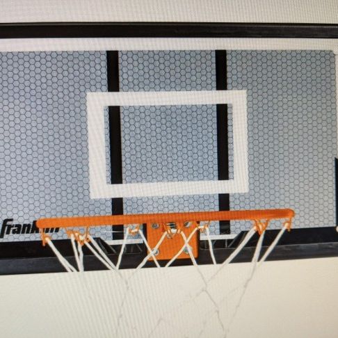 Basketball Hoop Backboard Toy Kids 6-plus Game 30x17-inch With Ball Heavy Duty Franklin 92066X 27026 Pole Wall Mount