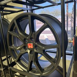 18in Matte Black Honda Type R Style Wheels MADE FOR BASE CIVIC AND ACCORD