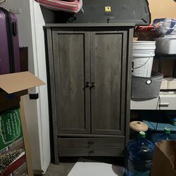 Wood Gray Cabinet 