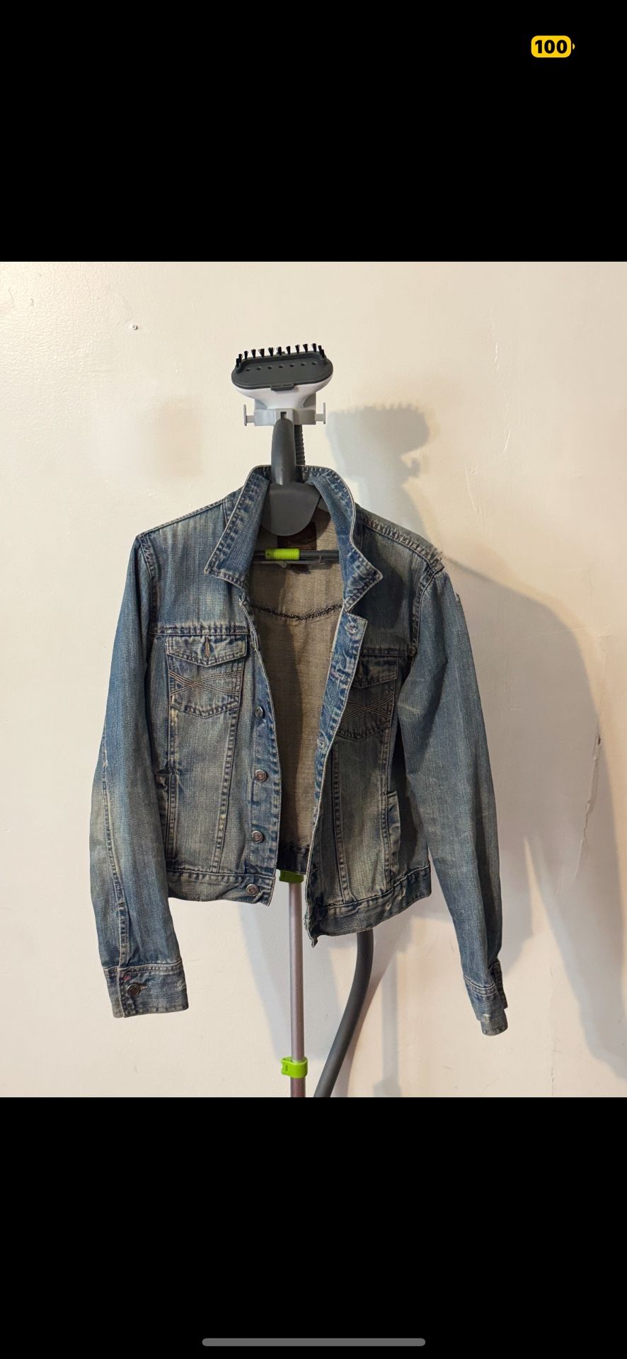 Title: Classic Aeropostale Light Wash Denim Jacket (Size L) Description: Enhance your casual wardrobe with this timeless light wash denim jacket fro