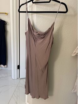 Zara Silk brown straps dress