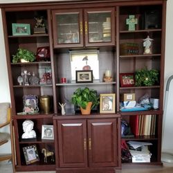 Cherry Bookcase Entertainment Center