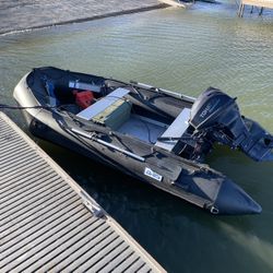 12’6” Bris With 15hp Tohatsu 4 Stroke 